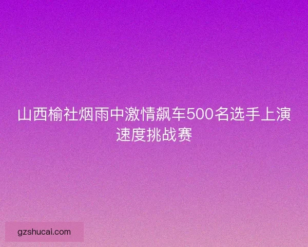 山西榆社烟雨中激情飙车500名选手上演速度挑战赛